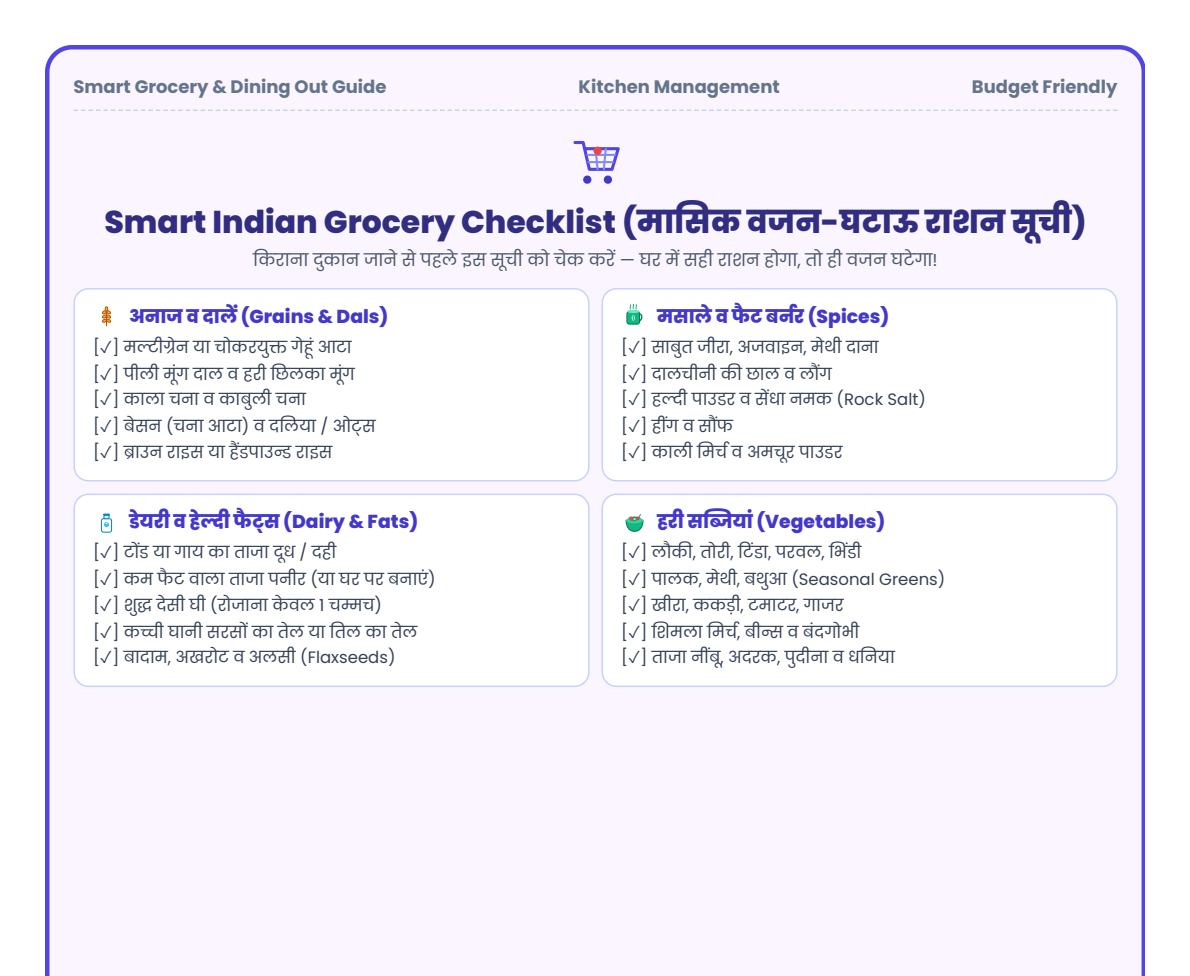 Weekly Budget Desi Grocery Checklist