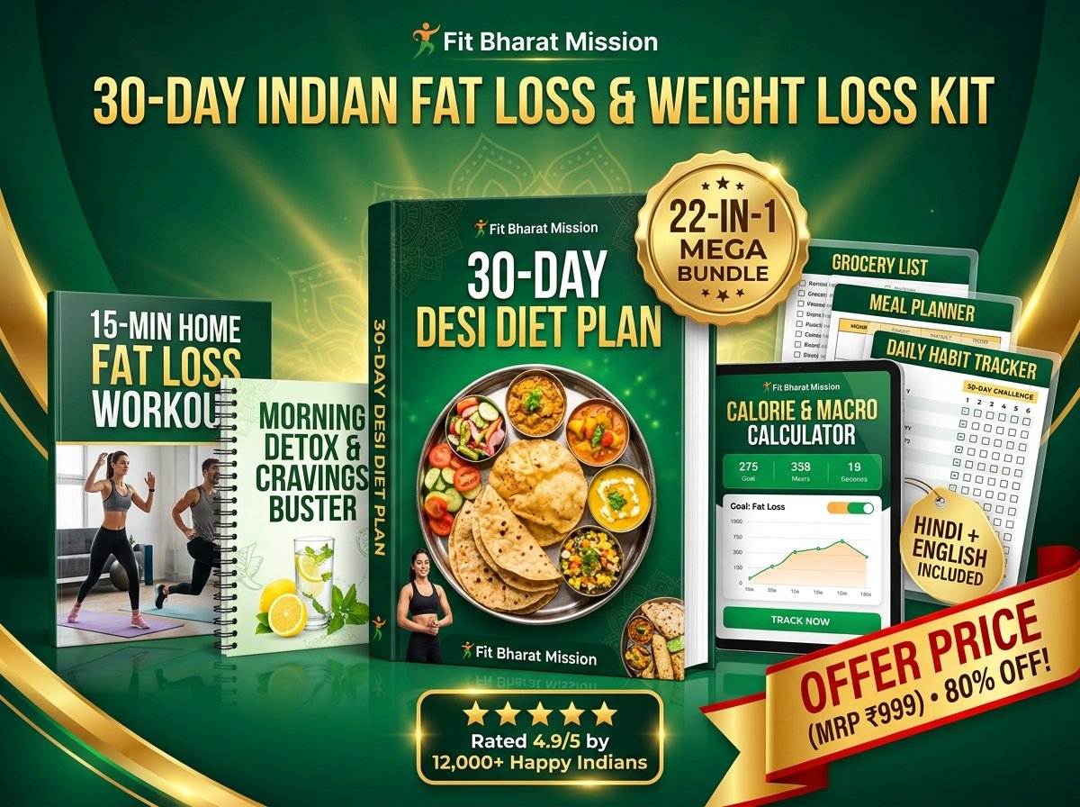30-Day Indian Weight Loss Diet & Fat Loss Kit Master 3D Mockup