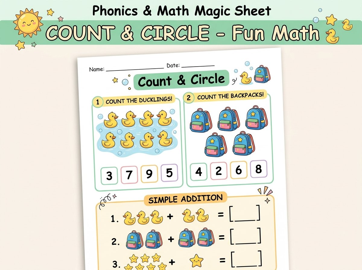 Phonics & Math Magic Sheet Preview