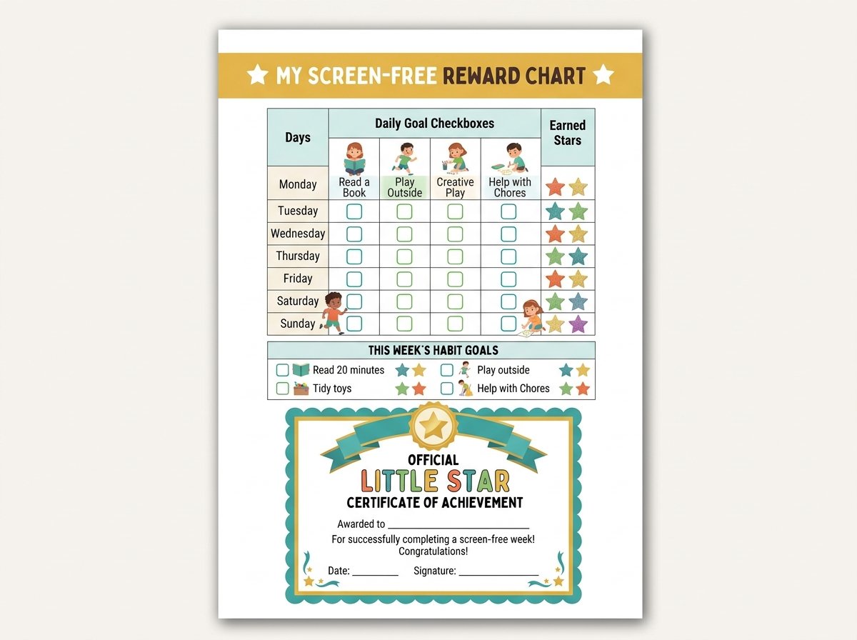 Star Reward Chart & Habit Certificate Kit Preview